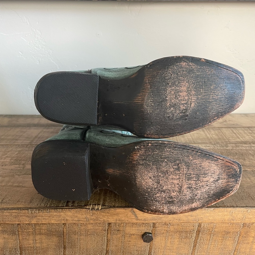 Heeled Boots with Ornate Stitching - Picture 4 of 6